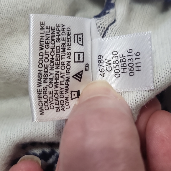 HANNAH ANDERSSON 100% Combed Cotton Blue Snowflake Sweater Dress - 120 - Picture 6 of 10